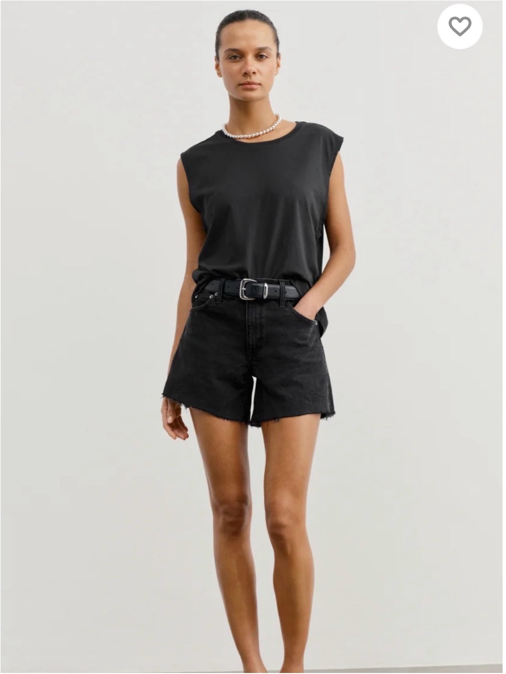 AYR The Hotshot black denim shorts size 27